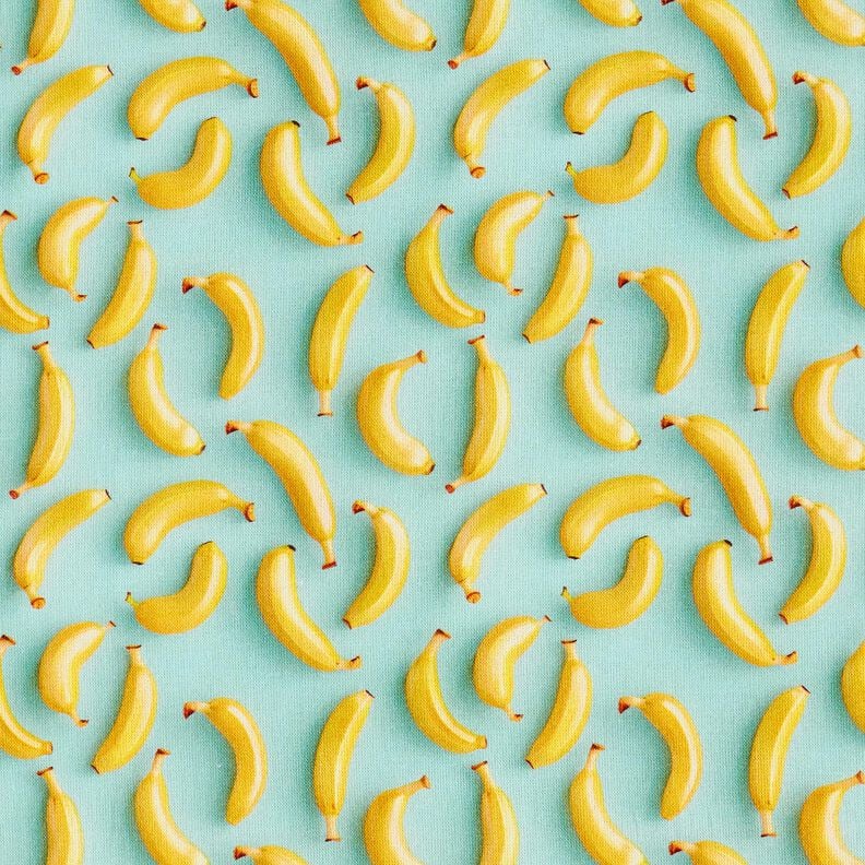 tessuto in cotone popeline banane – eucalipto/giallo sole,  image number 1