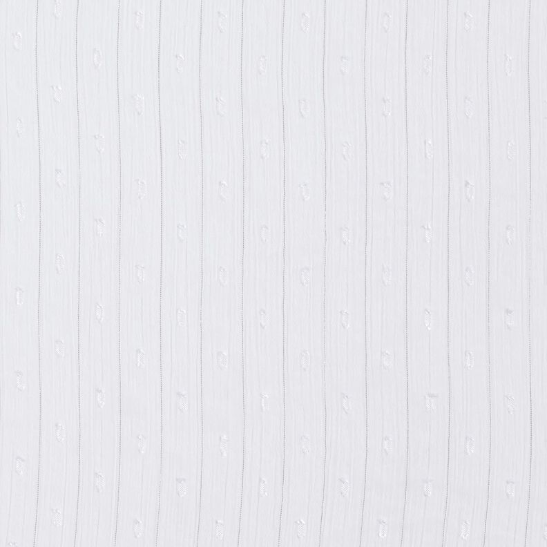 Chiffon Dobby gessato metallizzato – bianco/argento effetto metallizzato,  image number 1