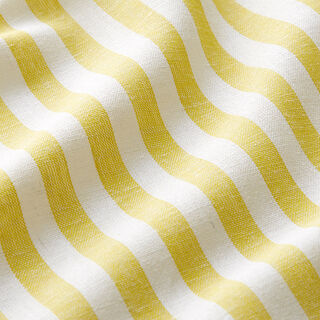 cotone misto lino, righe longitudinali – bianco/giallo, 