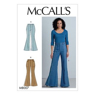 pantaloni a zampa di elefante, McCall´s 8007| 32-40, 