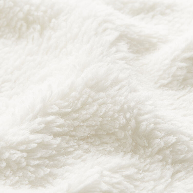 Sherpa in cotone tinta unita – bianco lana,  image number 2