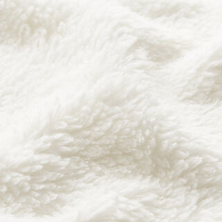 Sherpa in cotone tinta unita – bianco lana, 