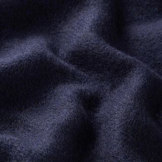 tessuto follato misto lana, tinta unita – blu notte, 
