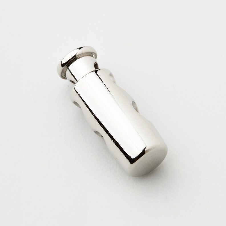 fermacorda metallo [passagio: 3 mm] – argento effetto metallizzato,  image number 2