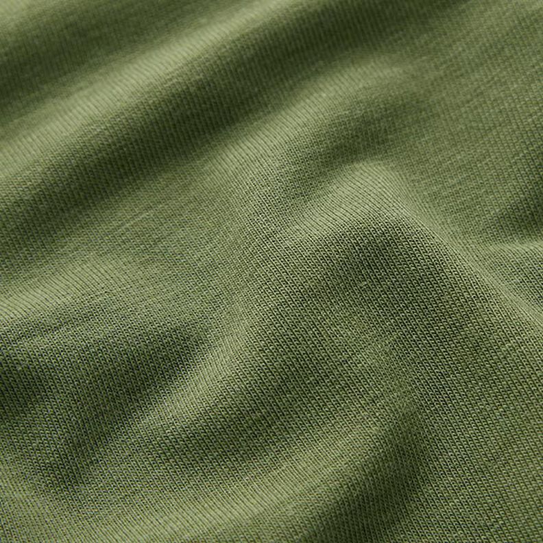 bambù jersey di viscosa tinta unita – verde oliva,  image number 3