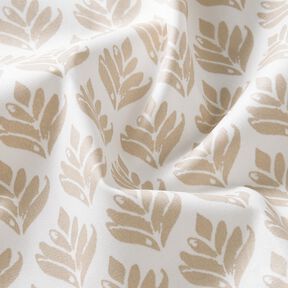 cotone rivestito Soggetti astratti – bianco/anacardo, 