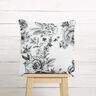 tessuto arredo mezzo panama Fiori pittoreschi – bianco/nero,  thumbnail number 7