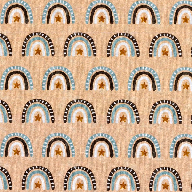 popeline di cotone Arcobaleni stampa digitale – beige,  image number 1