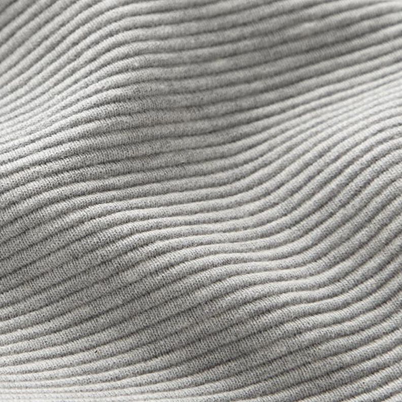 jersey a coste-ottoman, mélange – grigio chiaro,  image number 3