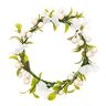 corona decorativa con fiori e bacche [Ø 10 cm/ 16 cm] – bianco/verde,  thumbnail number 1