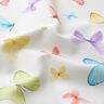 tessuto arredo mezzo panama Farfalle delicate – bianco/verde pastello,  thumbnail number 2
