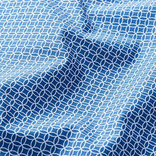 tessuto in cotone cretonne piccolo motivo a piastrelle – blu, 