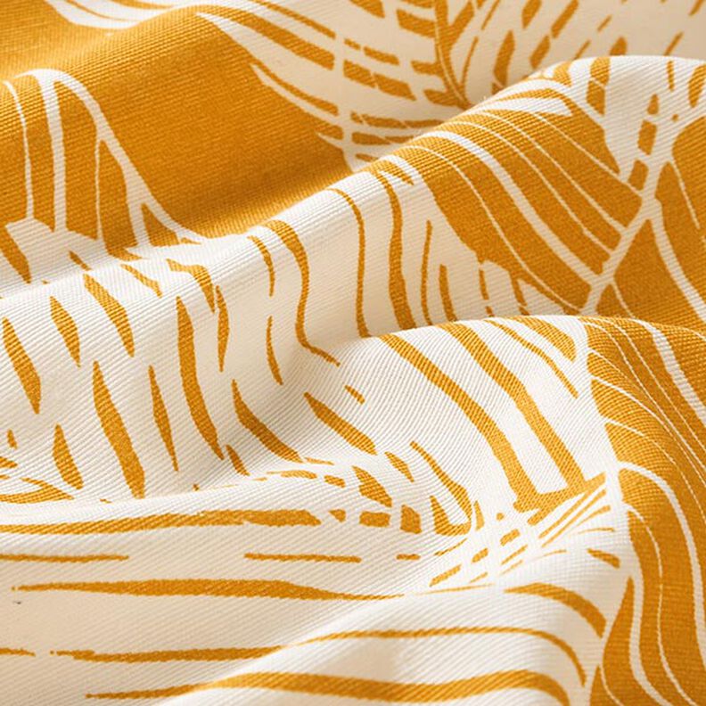 tessuto arredo tessuti canvas grandi foglie – giallo curry, image number 2