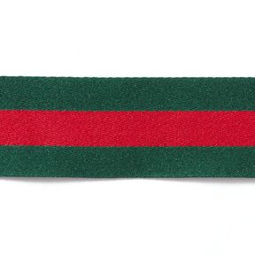 nastro tessuto righe [40 mm] – verde/rosso, 