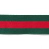 nastro tessuto righe [40 mm] – verde/rosso,  thumbnail number 1