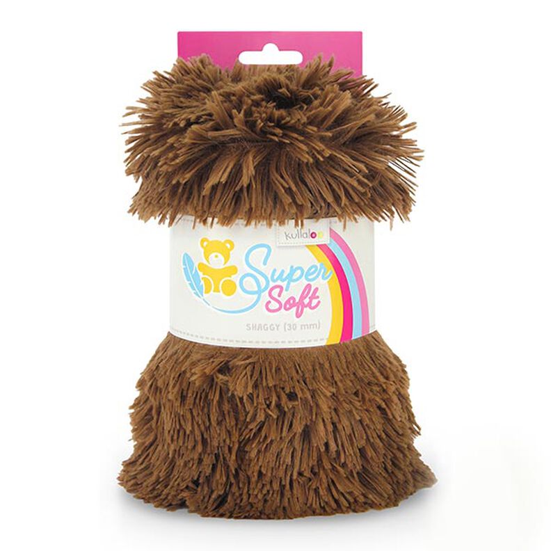 Tessuto peluche a pelo lungo SHAGGY [1 M x 0,75 M | altezza pelo: 30 mm]  - marrone | Kullaloo,  image number 1