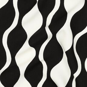 Tessuto in viscosa LENZING&trade; ECOVERO&trade; Retr&ograve; &ndash; nero/bianco, 