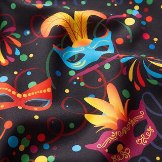 tessuto di Carnevale, maschere – nero, 