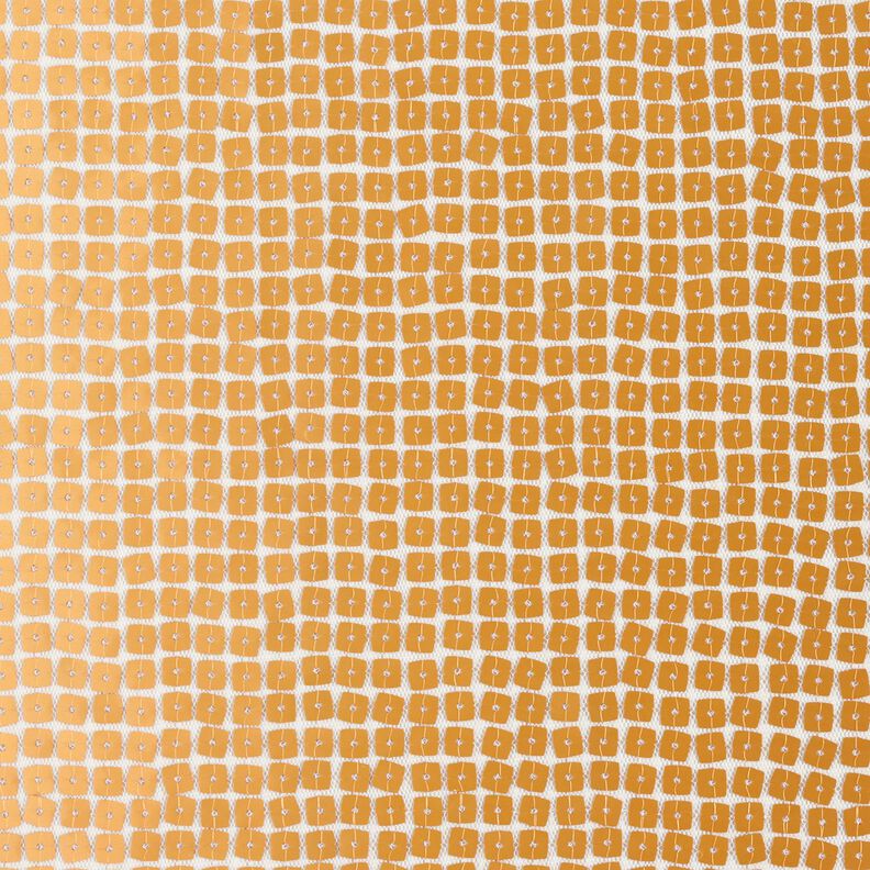 Tessuto con pailletes quadrate – oro effetto metallizzato,  image number 1