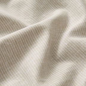 misto cotone-lino Righe sottili – tortora chiaro/bianco, 
