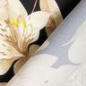 Magnolie in crepe satin con foglie di palma – nero/beige,  thumbnail number 4