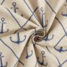 tessuto arredo mezzo panama Ancora classica – naturale/blu marino,  thumbnail number 3