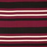 Tessuto in maglia a righe larghe – rosso Bordeaux/beige,  thumbnail number 1
