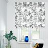 tessuto arredo mezzo panama Fiori pittoreschi – bianco/nero,  thumbnail number 6