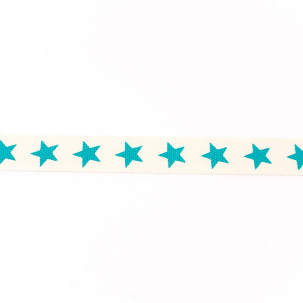 Nastro tessuto cotone stelle – petrolio,  image number 1