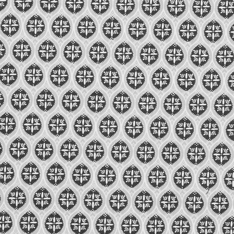 Cretonne di cotone Motivo ornamentale a mattonelle – grigio/antracite,  image number 1