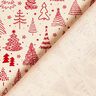 tessuto in cotone cretonne Graziosi abeti – naturale/rosso carminio,  thumbnail number 4