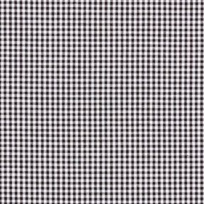 popeline di cotone piccoli quadretti Vichy, tinto in filo – nero/bianco, 