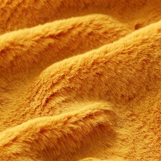 tessuto da tappezzeria ecopelliccia – giallo curry | Resto 100cm, 