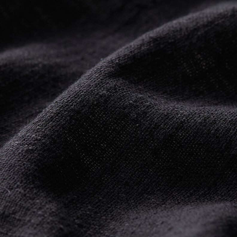 Tessuto di cotone con aspetto lino – nero,  image number 2