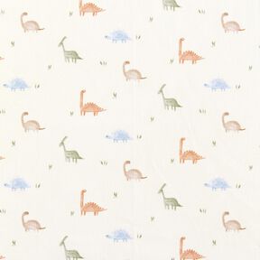 tessuto arredo mezzo panama Dinosauri – crema, 