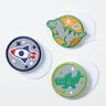 Toppe riflettenti in velcro, confezione da 3 – verde/indaco,  thumbnail number 2