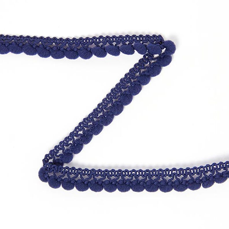 bordura con pompon [10 mm] - blu marino,  image number 1