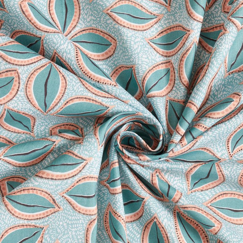 tessuto in cotone cretonne Foglie artistiche – eucalipto, image number 3