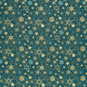 tessuto in cotone popeline Grandi stelle – abete blu/oro,  thumbnail number 6