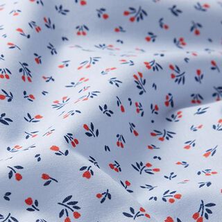 popeline di cotone mini tulipani – azzurro baby, 