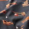 popeline di cotone Veicoli da cantiere stampa digitale – antracite,  thumbnail number 2