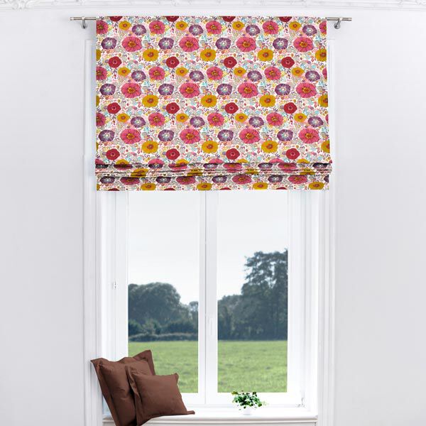 tessuto in cotone cretonne  fiori – rosso,  image number 5