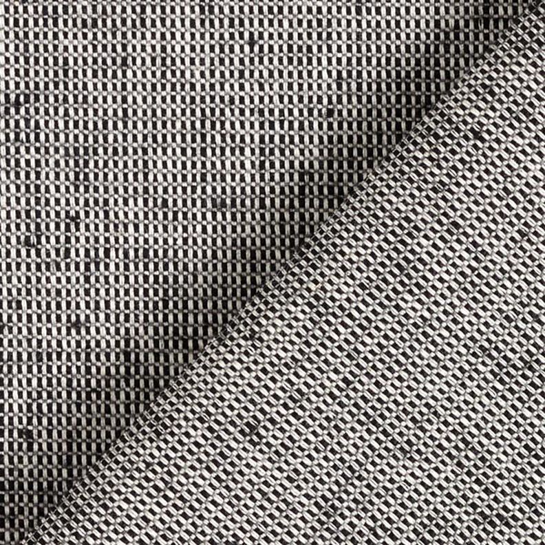 tessuto arredo, mezzo panama struttura a coste, cotone riciclato – nero/bianco | Resto 80cm,  image number 3
