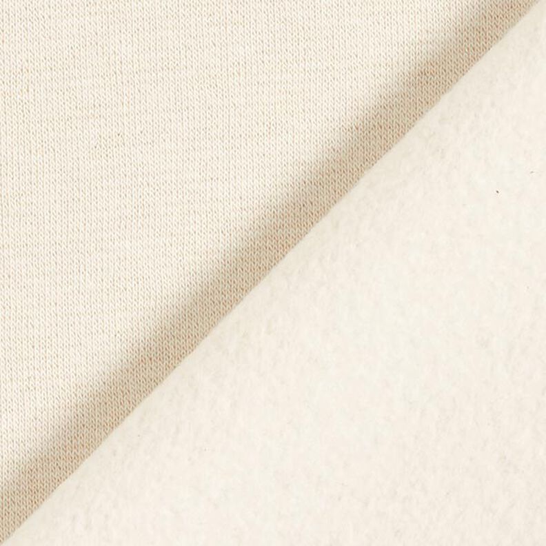felpa garzata Tinta unita lurex – bianco lana/oro,  image number 4
