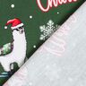French terry, felpa estiva Babbo Natale e Lama | Glitzerpüppi – verde abete/peperoncino,  thumbnail number 4