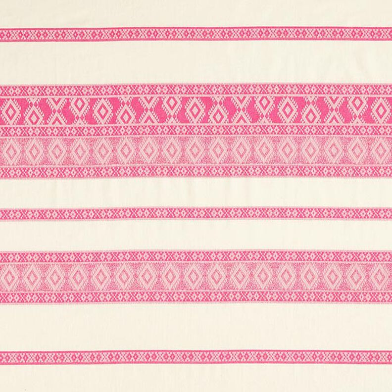 fine tessuto in cotone, motivo a losanghe – bianco lana/pink,  image number 1