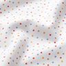 tessuto arredo satin di cotone Piccoli pois colorati – bianco,  thumbnail number 2