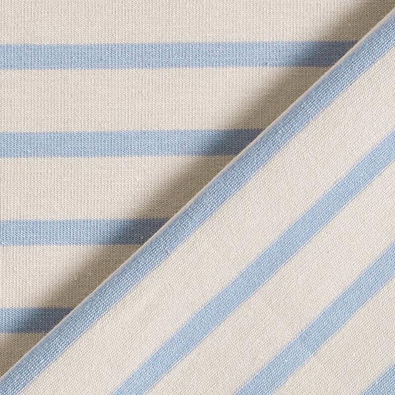 Jersey in cotone a righe strette e larghe – anacardo/azzurro,  image number 4