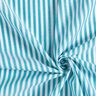 Tessuto in cotone a righe sottili – bianco/turchese,  thumbnail number 3