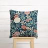 tessuto arredo Jacquard Fiori d'epoca – petrolio/rosso scuro,  thumbnail number 6